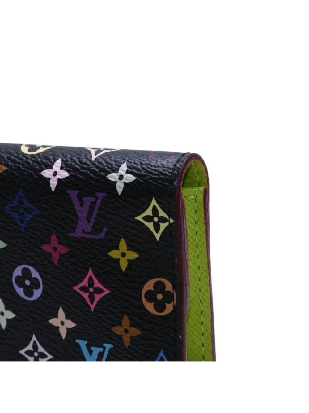 Louis Vuitton Portefeuille Insolite Wallet Monogram Multicolor Green Takashi